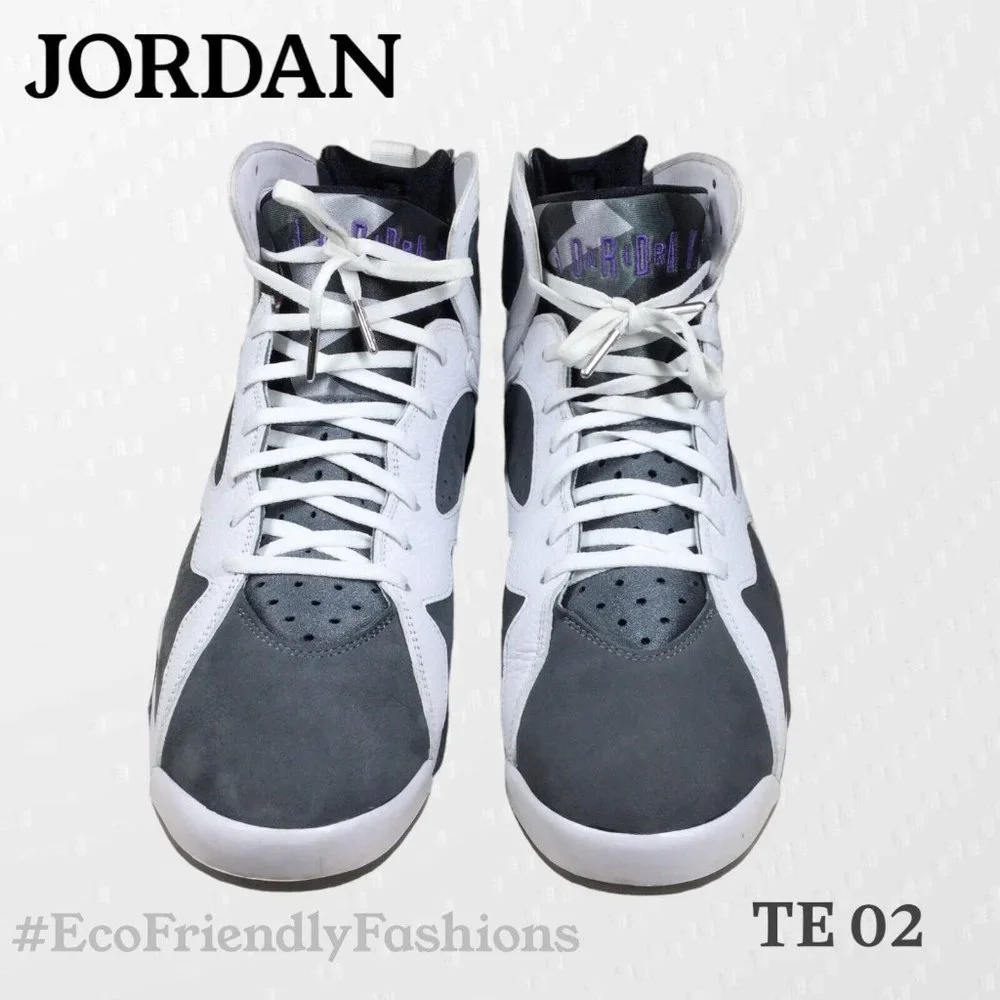 Nike Air Jordan 7 Retro Flint Men's White & Gray Sneaker Size 14 CU9307-100 - Picture 2 of 7